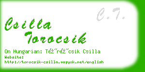 csilla torocsik business card